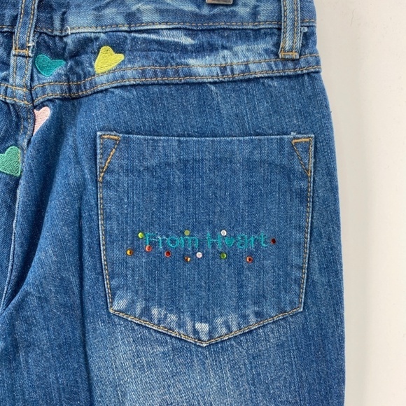 Vintage Jeans Women's Size 29 HAILIPAI Flare Leg Hearts Stones Distressing - Picture 12 of 14